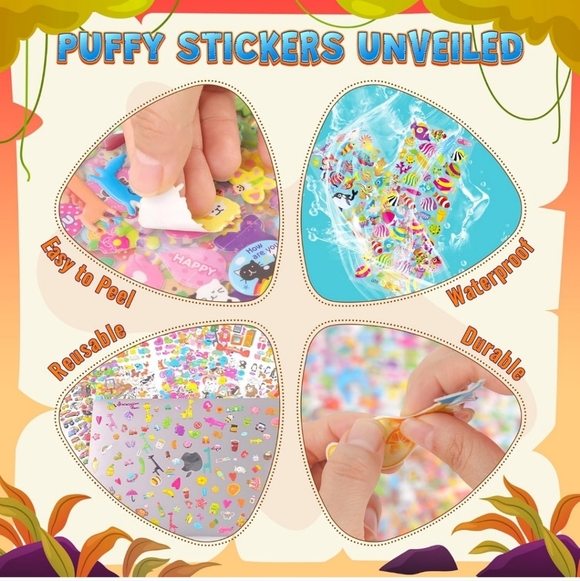 3200+ All Theme Puffy Stickers - Picture 5 of 7